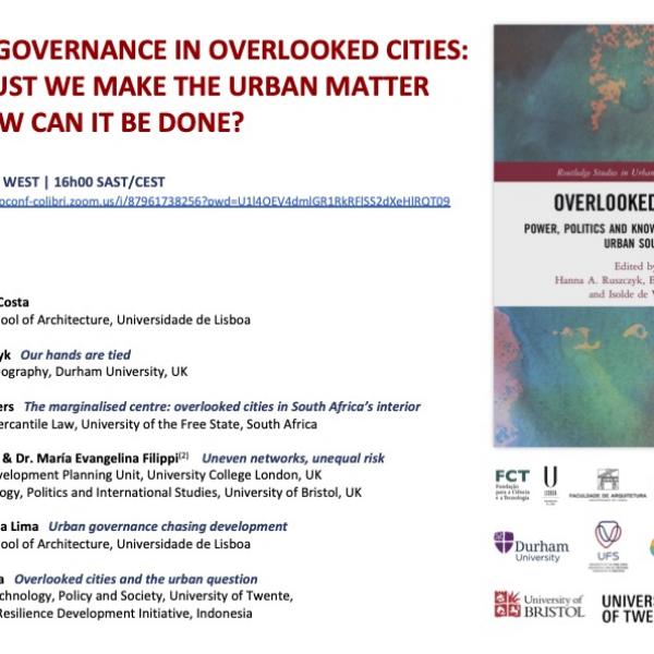 Seminário | Urban Governance in Overlooked Cities